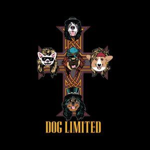 Guns N Roses Pun Dog Limited Rock n Roller Classic Band T-shirt Humor